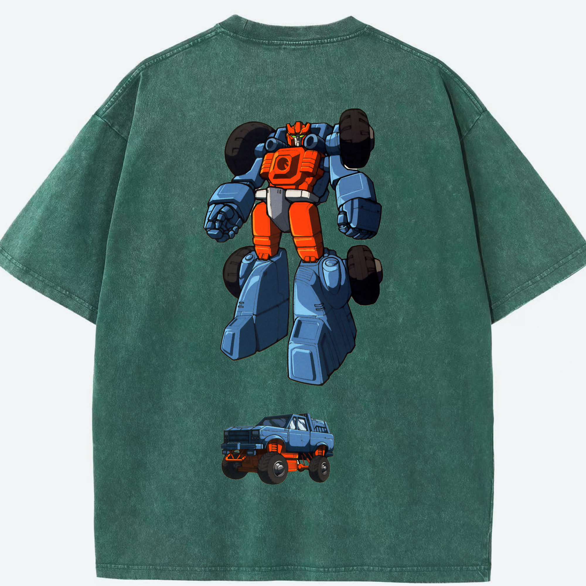 （画像用）  綿100% ヴィンテージ風 半袖Tシャツ（背面プリント）
